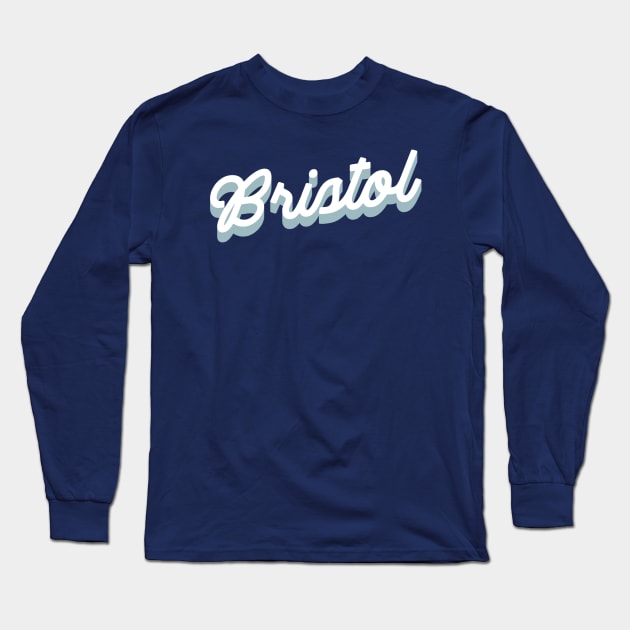 Bristol cursive script Long Sleeve T-Shirt by suba29